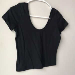 Simple Black Crop Top